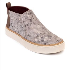 Toms Paxton Slip-on Snakeskin Booties Size 9